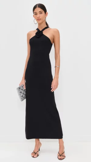 ENDLESS ROSE Rosette Knit Midi Dress