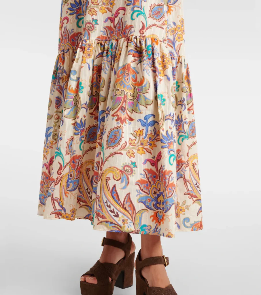 Paisley Cotton Maxi Dress Full Size Image 5