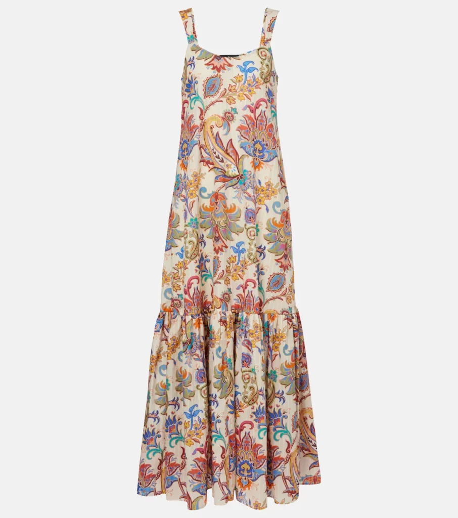 Paisley Cotton Maxi Dress Full Size Image 3