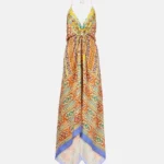 Printed Silk Midi Dress Thumbnail 4
