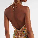Printed Silk Midi Dress Thumbnail 3