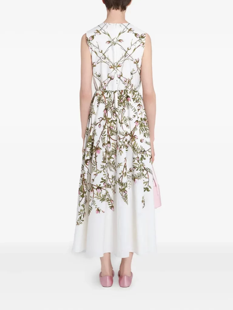 Floral-print Midi Dress Full Size Image 3
