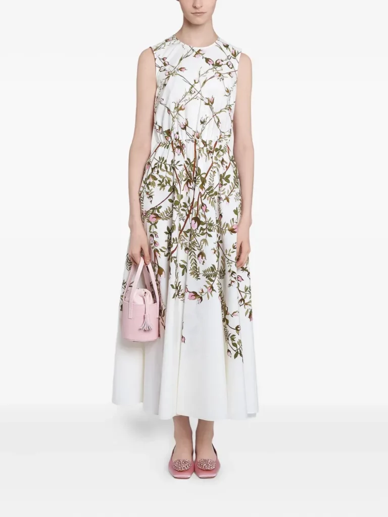 Floral-print Midi Dress Full Size Image 1