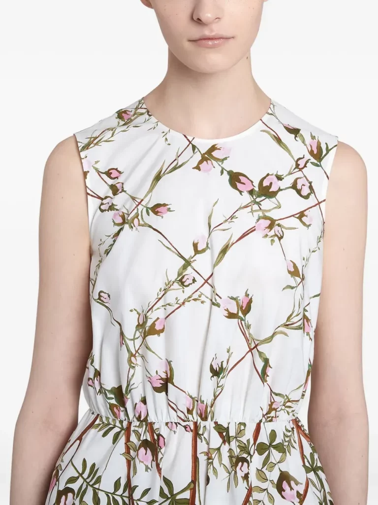 Floral-print Midi Dress Full Size Image 4