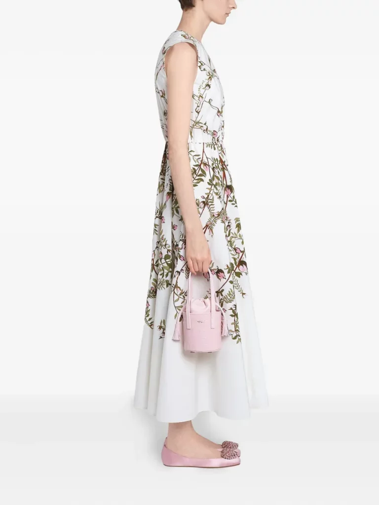 Floral-print Midi Dress Full Size Image 5