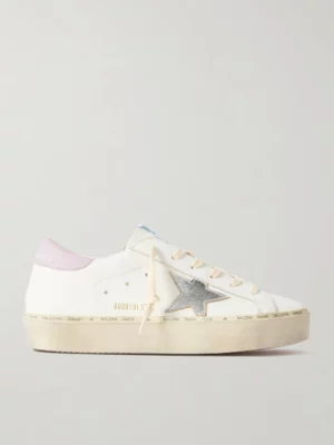 GOLDEN GOOSE Hi Star Distressed Leather Sneakers