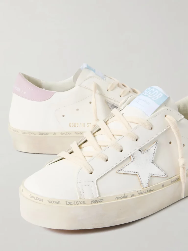 Hi Star Distressed Leather Sneakers Full Size Image 4