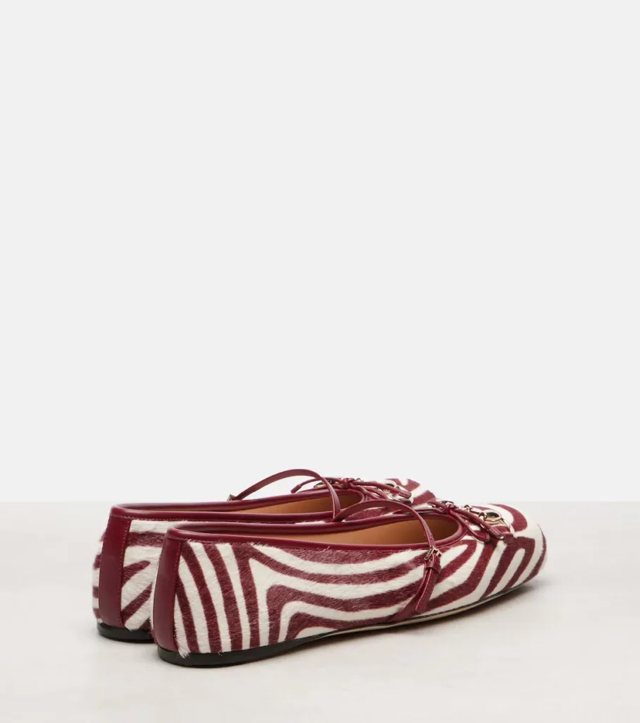 Horsebit Calf Hair Ballet Flats Full Size Image 5