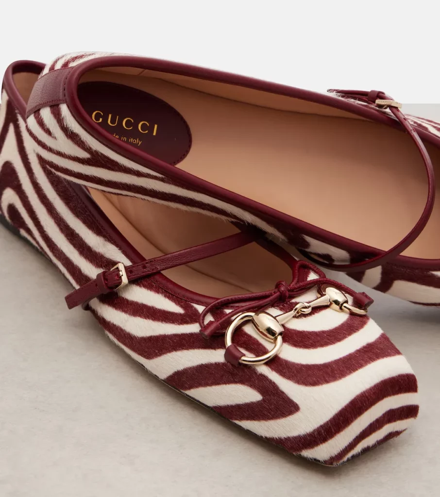 Horsebit Calf Hair Ballet Flats Full Size Image 2