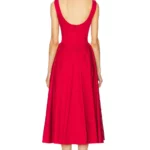 Stretch Cotton Sateen Midi Dress Thumbnail 3
