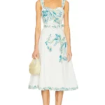 Midi Dress with Buckle Belt Thumbnail 1