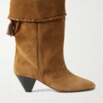 Dalby Tasseled Leather-trimmed Suede Ankle Boots Thumbnail 1
