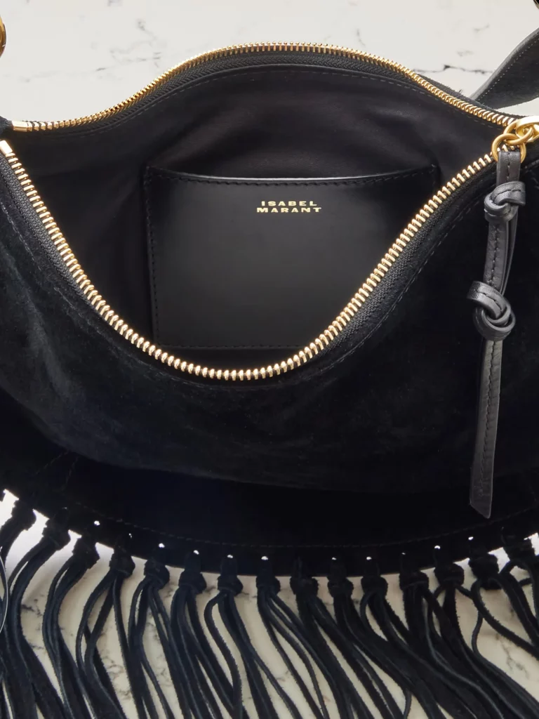 Oskan Soft Fringed Suede Shoulder Bag Full Size Image 5
