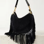 Oskan Soft Fringed Suede Shoulder Bag Thumbnail 3