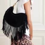 Oskan Soft Fringed Suede Shoulder Bag Thumbnail 2