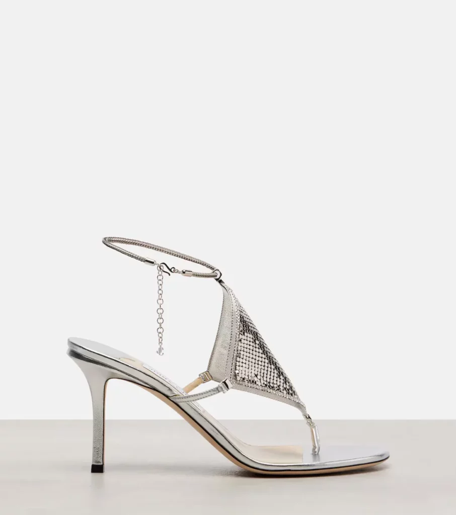 Archive Thong 85 Metallic Leather Sandals Full Size Image 1