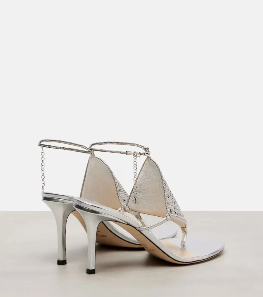 Archive Thong 85 Metallic Leather Sandals Full Size Image 2