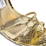 Leo Metallic Leather Sandals Thumbnail 3