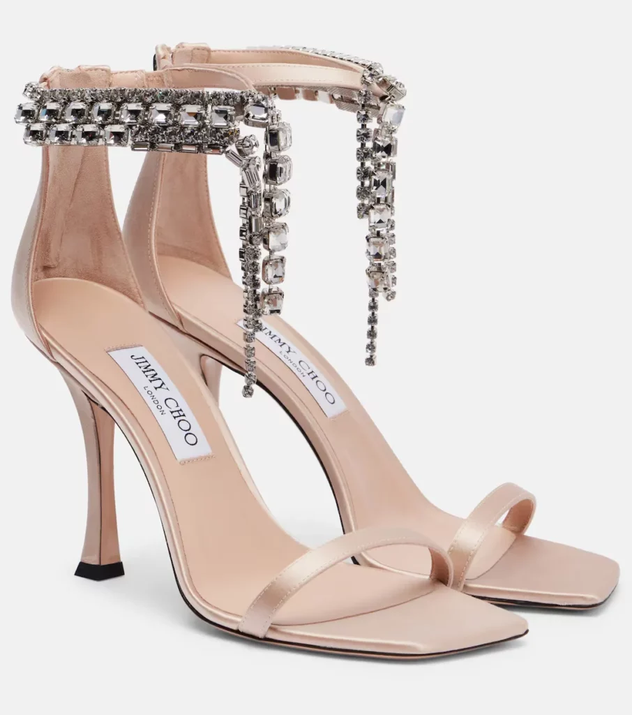 Verity 100 Satin Sandals Full Size Image 3