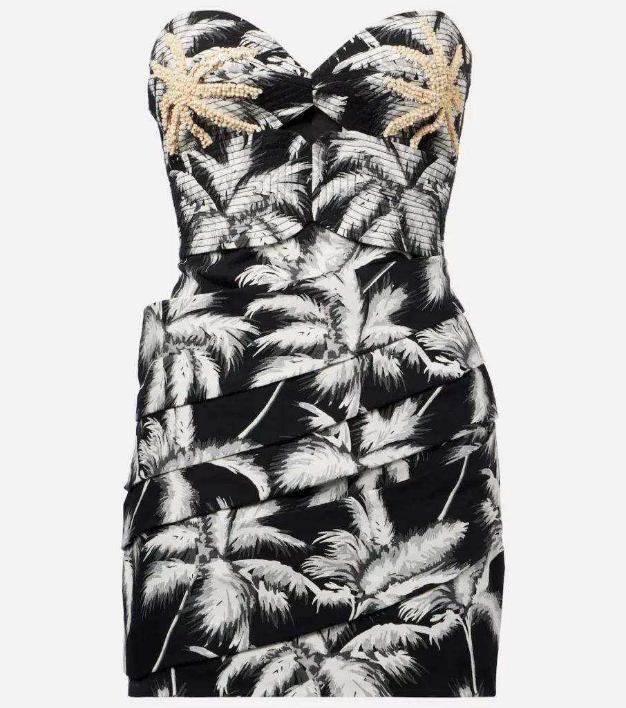 Sombra Embroidered Cotton-blend Minidress Full Size Image 4