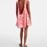 Floral Scalloped Cotton Minidress Thumbnail 4