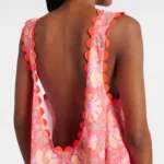 Floral Scalloped Cotton Minidress Thumbnail 2