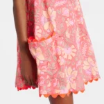 Floral Scalloped Cotton Minidress Thumbnail 6