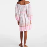 Printed Off-shoulder Cotton Minidress Thumbnail 6