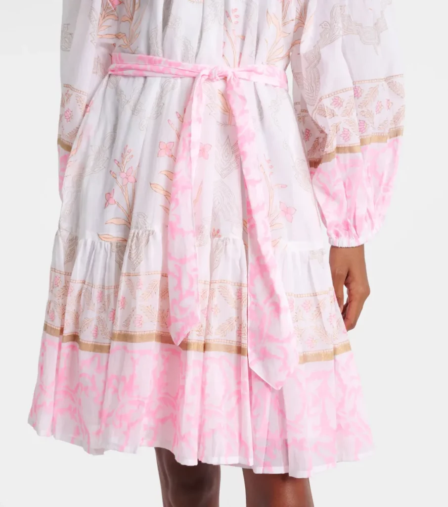 Printed Off-shoulder Cotton Minidress Full Size Image 2