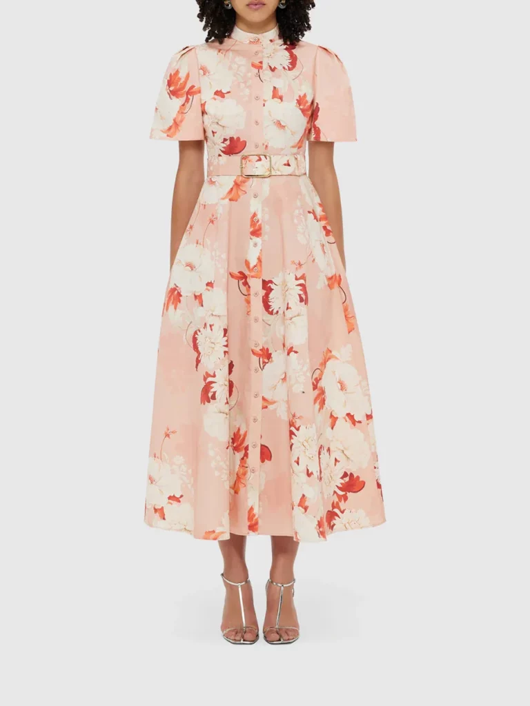 Bianca Short Sleeve Midi Dress Full Size Image 1