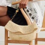 Paula’s Ibiza Ola Embellished Leather-trimmed Raffia Shoulder Bag Thumbnail 3