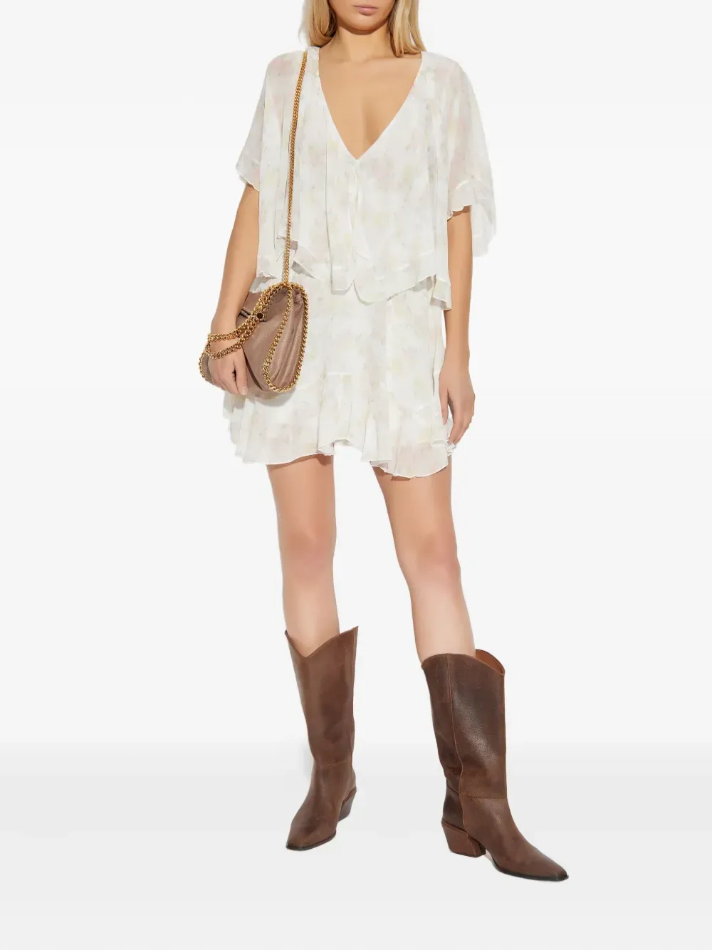 LOVESHACKFANCY Avaline Ruffled Floral-print Dress