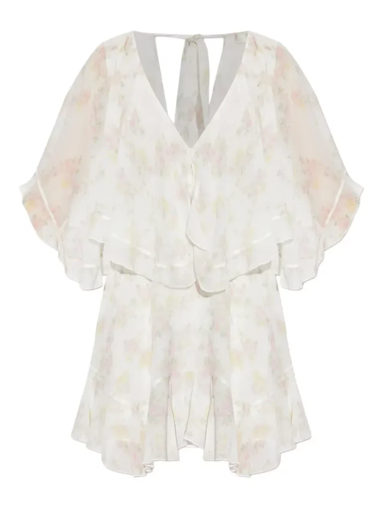 Avaline Ruffled Floral-print Dress Full Size Image 3