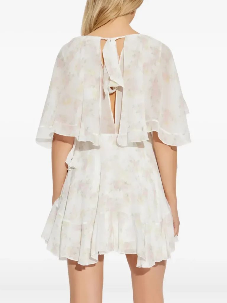 Avaline Ruffled Floral-print Dress Full Size Image 4