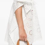 Broderie-anglaise Drawstring Mini Dress Thumbnail 3