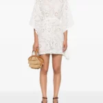 Broderie-anglaise Drawstring Mini Dress Thumbnail 1