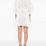 Broderie-anglaise Drawstring Mini Dress Thumbnail 4