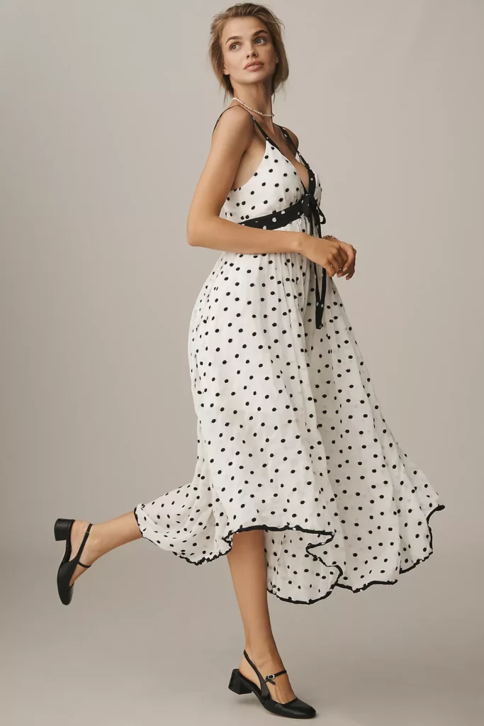 Sleeveless V-neck Midi Slip Dress Full Size Image 2