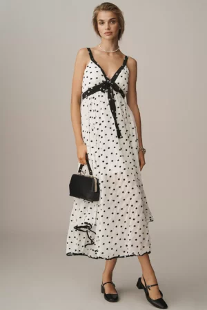 MAEVE Sleeveless V-neck Midi Slip Dress