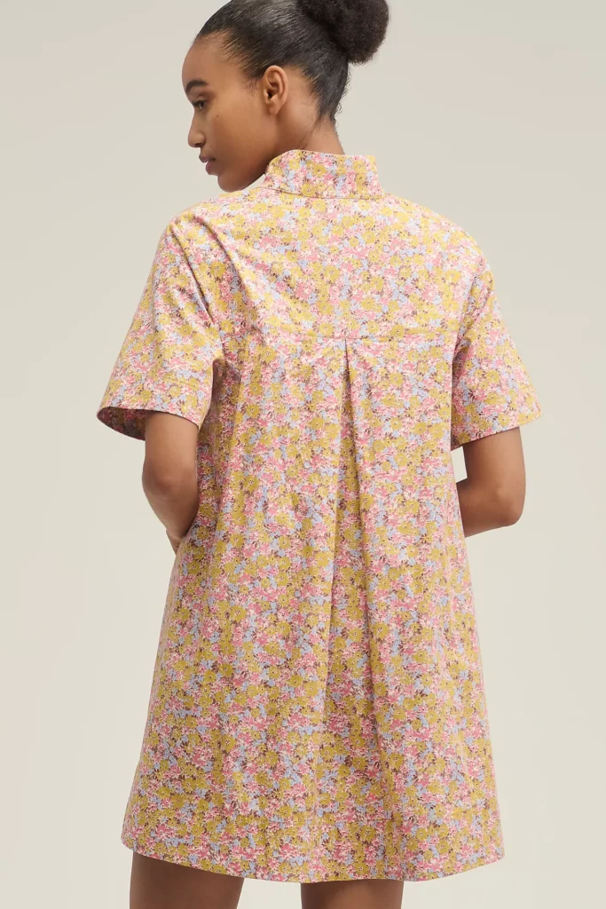 The Jeanie Short-Sleeve A-Line Mini Dress Full Size Image 3