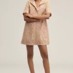 The Jeanie Short-Sleeve A-Line Mini Dress Thumbnail 1
