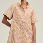 The Jeanie Short-Sleeve A-Line Mini Dress Thumbnail 2