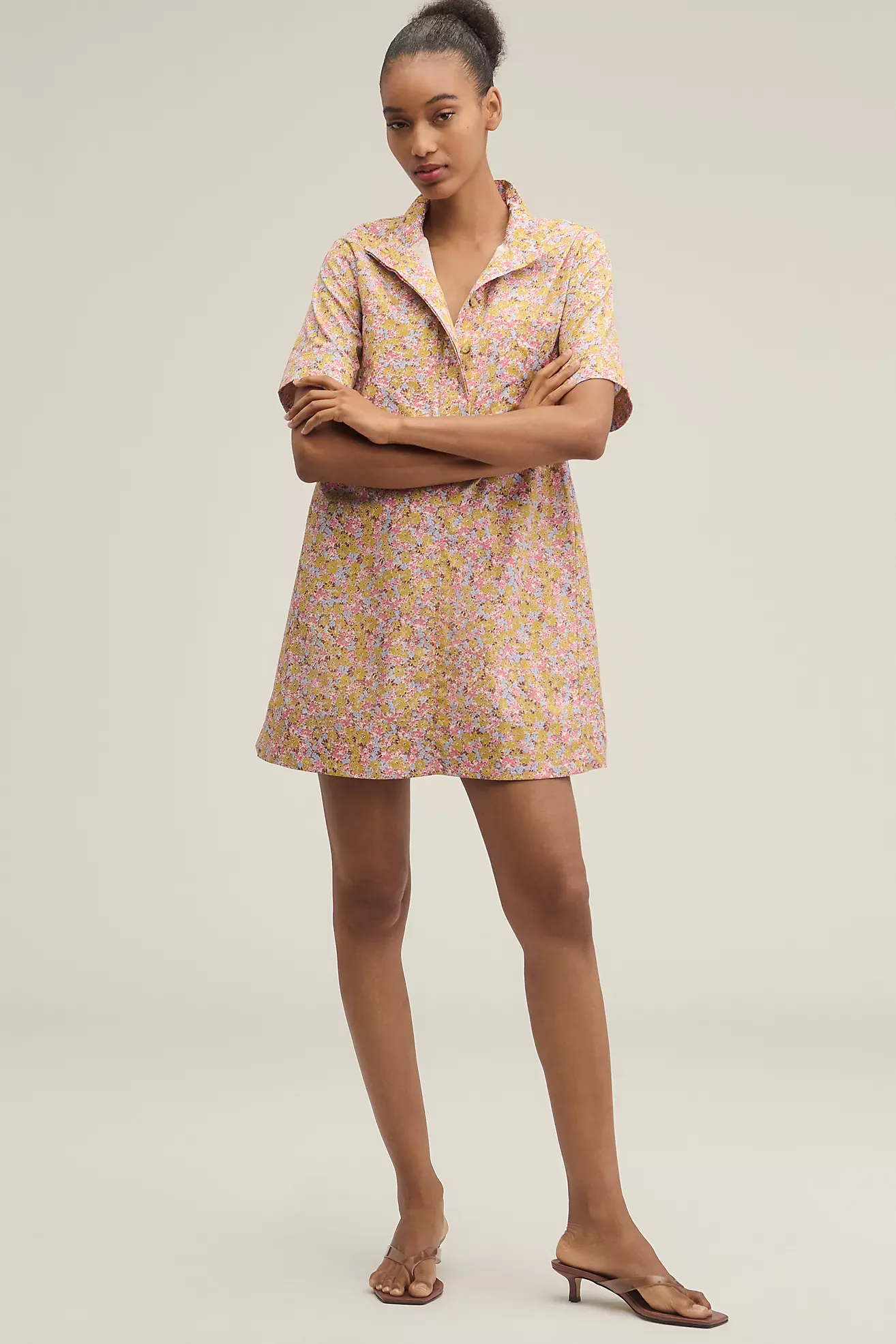 MAEVE The Jeanie Short-Sleeve A-Line Mini Dress