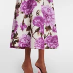 Floral Cotton-blend Faille Midi Dress Thumbnail 3
