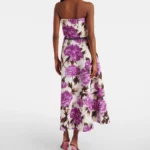 Floral Cotton-blend Faille Midi Dress Thumbnail 5