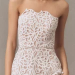 Petunia Strapless Lace A-Line Midi Dress Thumbnail 3