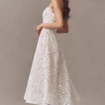 Petunia Strapless Lace A-Line Midi Dress Thumbnail 4