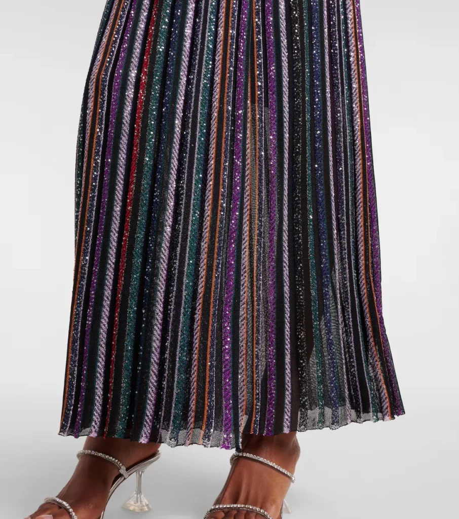 Sequined Striped Gown Full Size Image 4