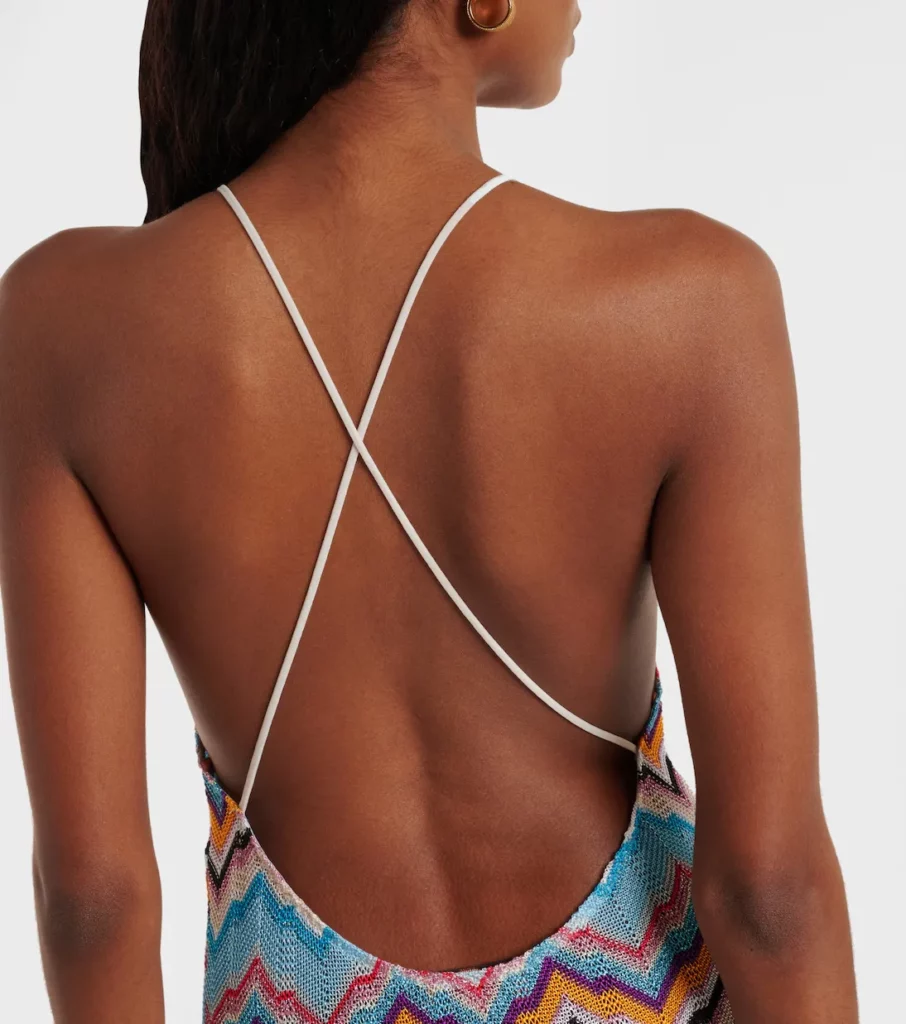 Zigzag Lame Beach Dress Full Size Image 5