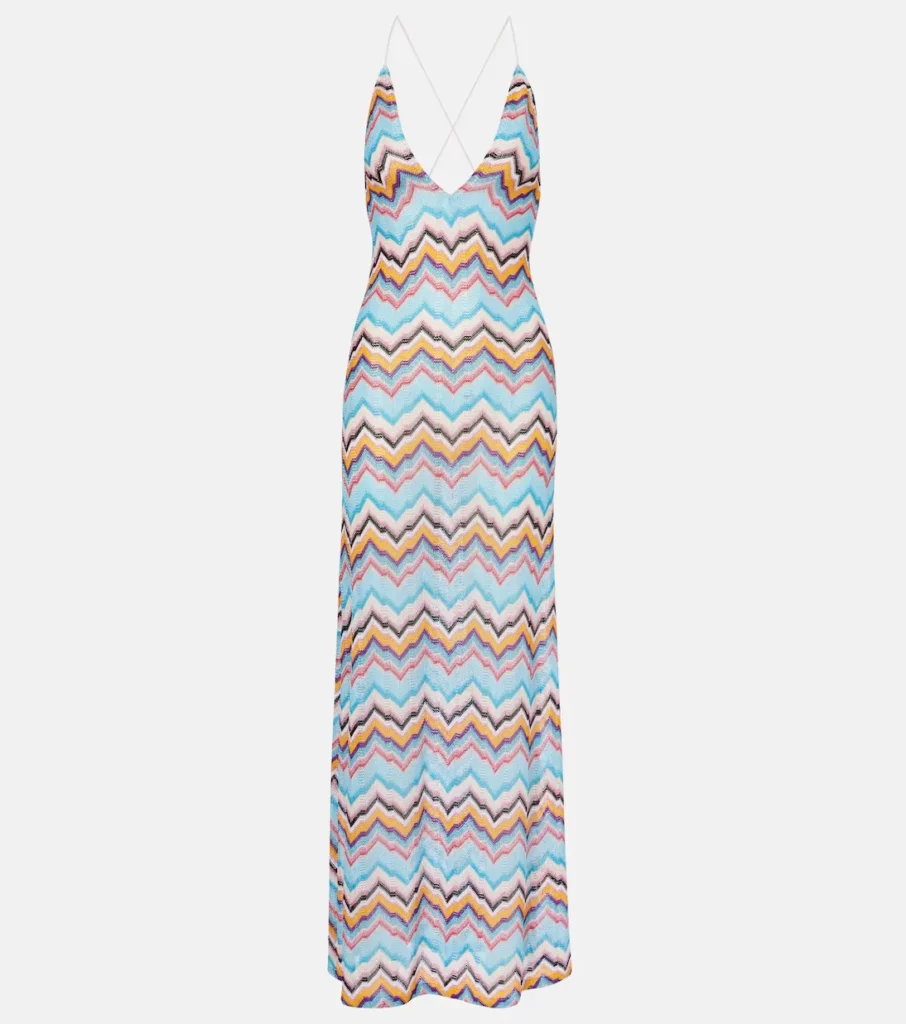 Zigzag Lame Beach Dress Full Size Image 4